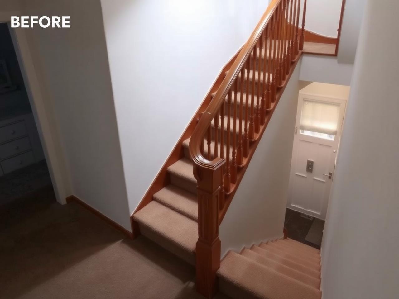 Carpet to Solid Oak — before