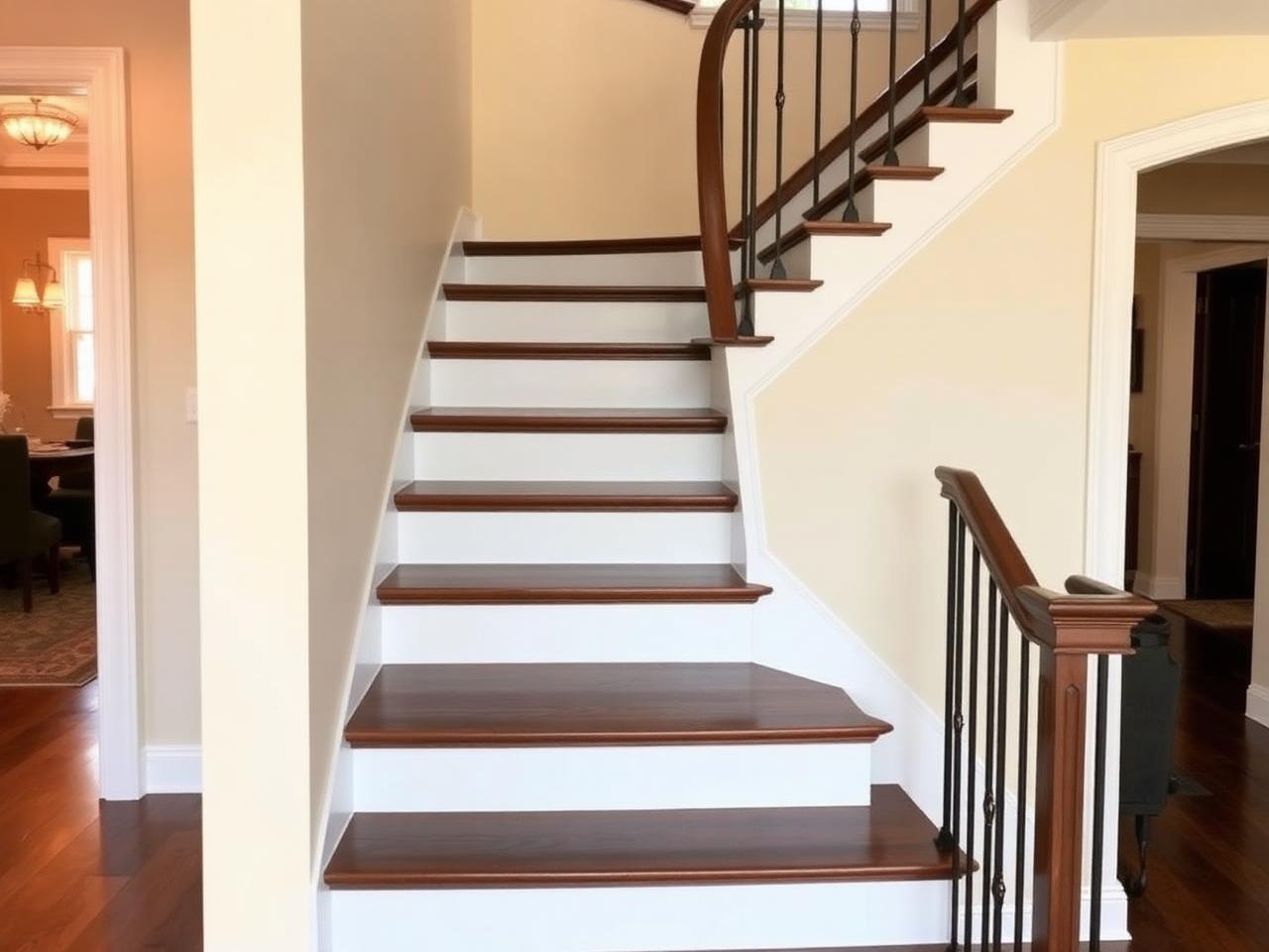 Dated Balustrade Rebuilt — after