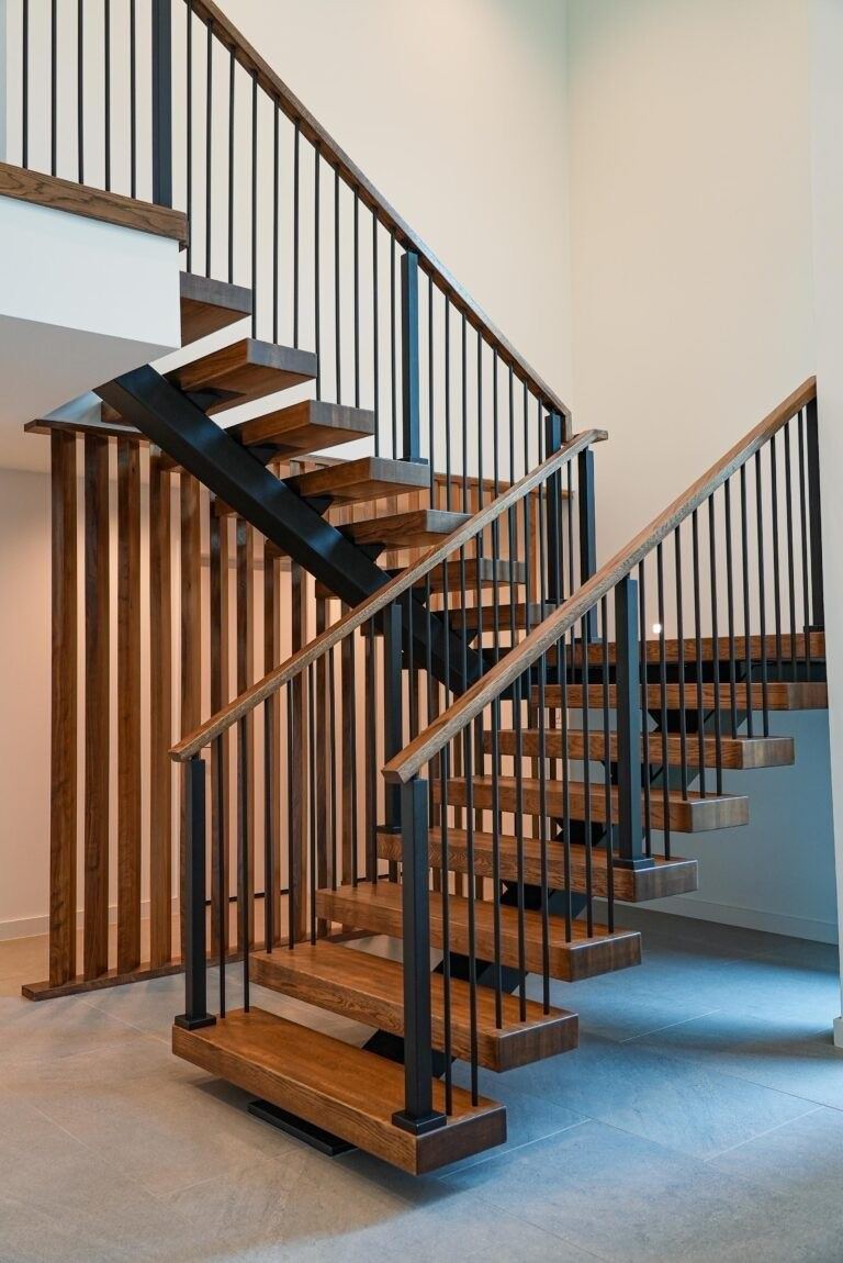 Walnut Stair & Handrail — Wood Stairs
